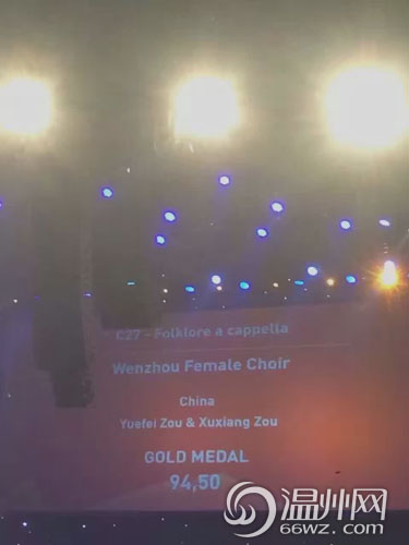 快讯:第九届世界合唱比赛温州女声合唱团折桂