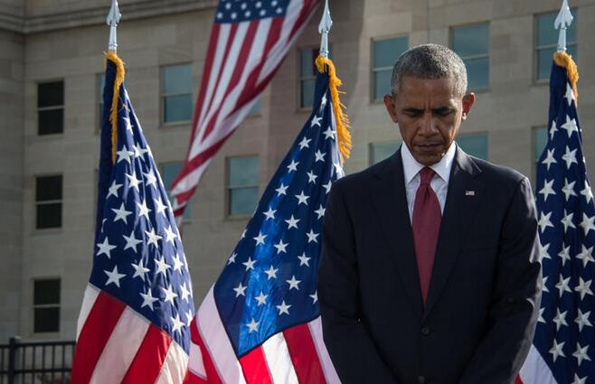 美国举行911事件15周年纪念活动 奥巴马出席