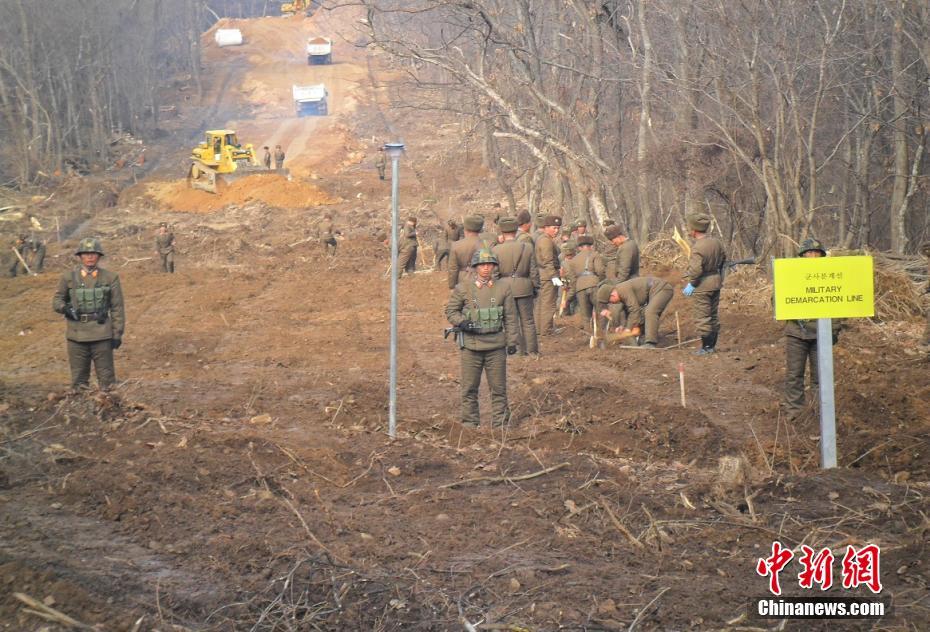 韩朝在非军事区内连通道路