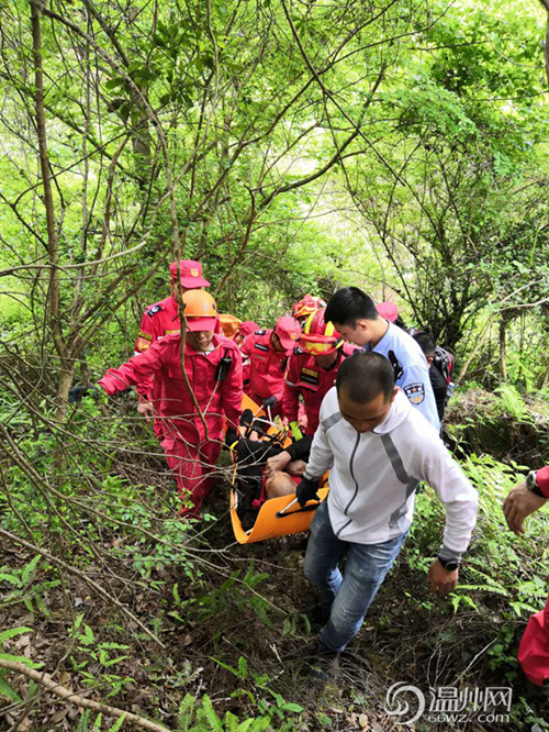瑞安一80老翁被困碗窑村峡谷 民安救援队3小时紧急救援