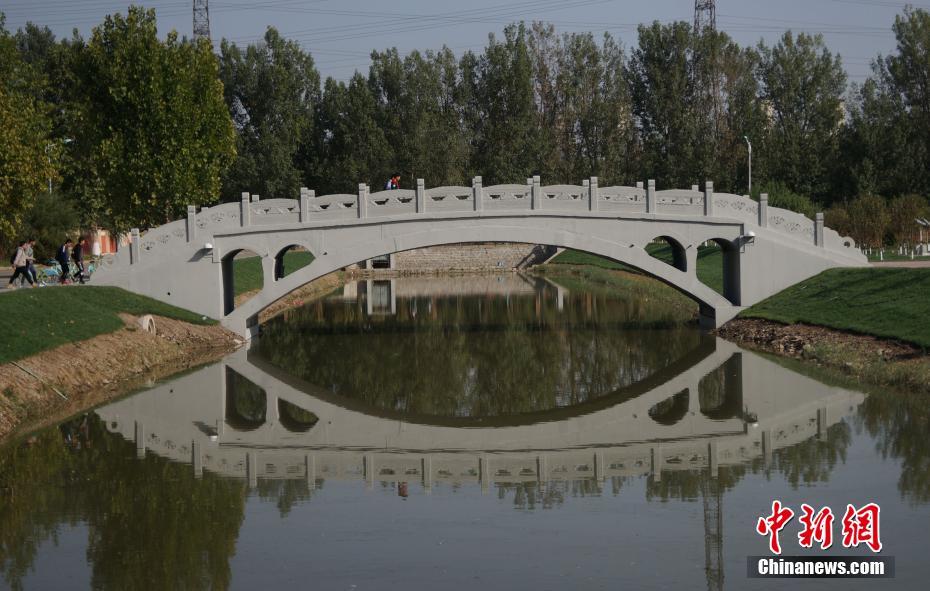 3D打印版“赵州桥”亮相天津 桥长28.10米仅供步行