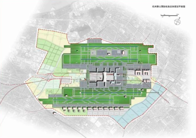 杭州萧山国际机场总体规划平面图