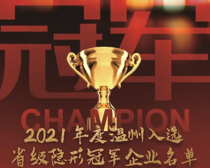 温州13家企业上榜2021年度浙江省“隐形冠军”企业名单