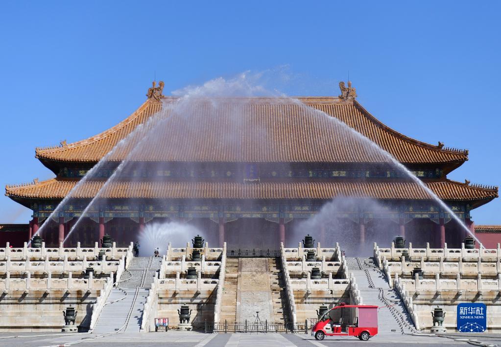 北京市文物古建筑消防救援综合实战演练在故宫博物院举行