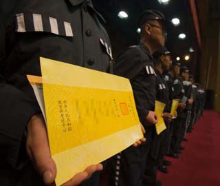 中国首批服刑人员通过书画等级测评