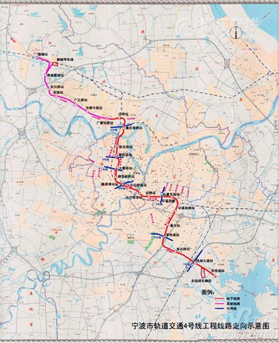 寧波地鐵4號線今天動工73個項目集中開工總投資965億元