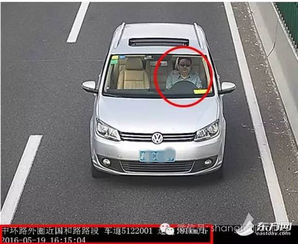 开车不系安全带?申城电子警察抓拍清晰可辨