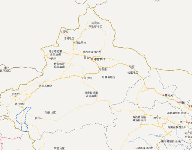 图中蓝框处为新疆叶城县具体位置新华社乌鲁木齐7月7日电(记者马锴,江