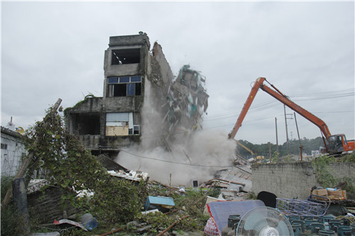 中央涂片区疑难户清零 一幢遗留十年旧房被拆除-新闻中心-温州网