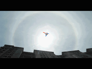 日晕多出现在春夏季节,民间有"日晕三更雨,月晕午时风"的谚语,意思