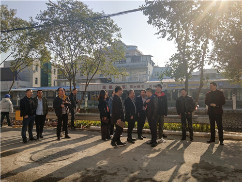 在项目建设现场,灵昆街道办事处常务副主任黄祥崇向人大代表们全面