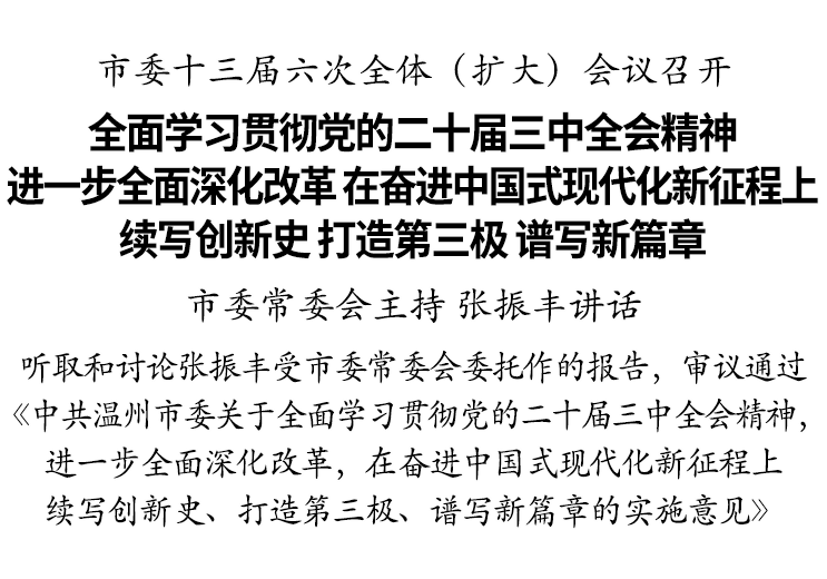 市委十三届六次整体（扩展）会议举行