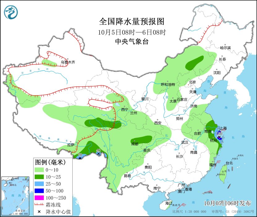 弱冷空气扫尾国庆假期 江浙沪有较强降雨