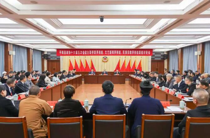 平阳县委书记孟晓斌参加政协台联侨联界别、文艺新闻界别、民族宗教界别联组讨论