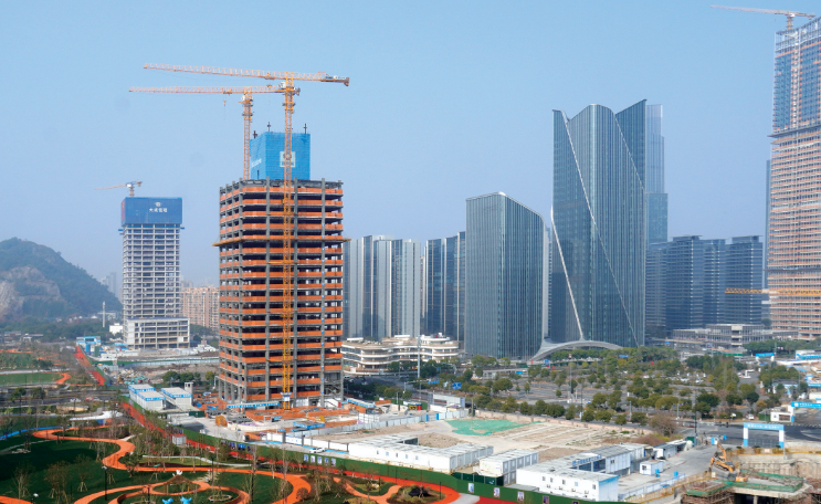 瓯江之畔,10多栋楼宇集群拔节生长