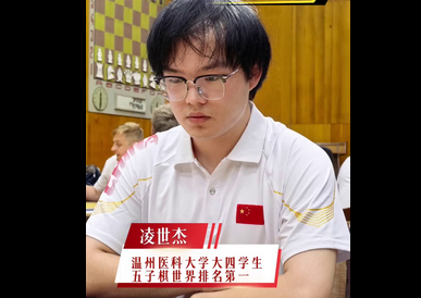 温州医科大学学生凌世杰,拿下世界第一!